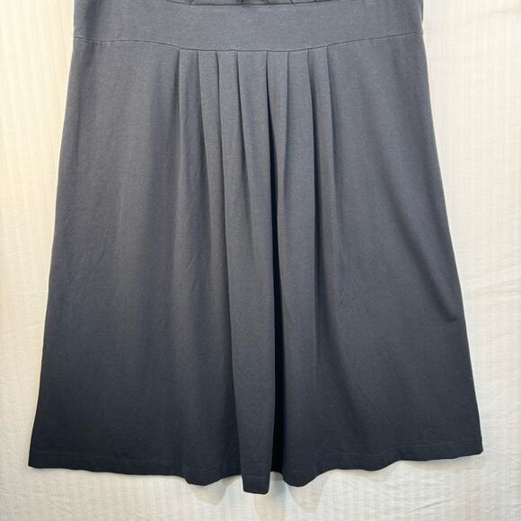 Land’s End Black Mini Dress Sleeveless Plus Size 1X Crossed V-Neck Cotton Blend - Picture 4 of 8